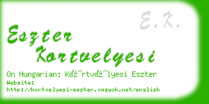 eszter kortvelyesi business card